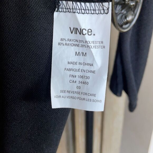 Vince Dolman Sleeve jersey tunic top, black size M - Picture 8 of 11